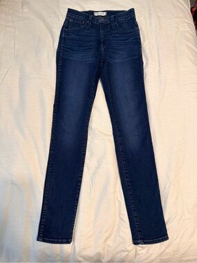Madewell, size 24, like new, Dark Blue Women's Slim Jeans - 10” high rise skinny